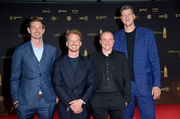 Alexander Schlüter, Per Günther, Benni Zander and Patrick Femerling at the German Television Award 2024 ceremony at the MMC Studios Cologne, 25 09 2024 Foto:xF.xKernx xFuturexImagex fernsehpreis_4627