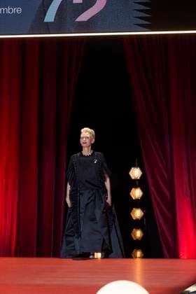 San Sebastian Film Festival - Pedro Almodovar Awarded Tilda Swinton attends the delivery of the Donosti Award to Pedro Almodovar during 72nd San Sebastian International Film Festival at Kursaal Palace on September 26, 2024 in Donostia San Sebastian, Spain Photo by ABACAPRESS.COM San Sebastian Euskadi Spain  Copyright: xABACAx