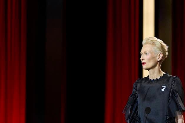 San Sebastian Film Festival - Pedro Almodovar Awarded Tilda Swinton attends the delivery of the Donosti Award to Pedro Almodovar during 72nd San Sebastian International Film Festival at Kursaal Palace on September 26, 2024 in Donostia San Sebastian, Spain Photo by ABACAPRESS.COM San Sebastian Euskadi Spain  Copyright: xABACAx