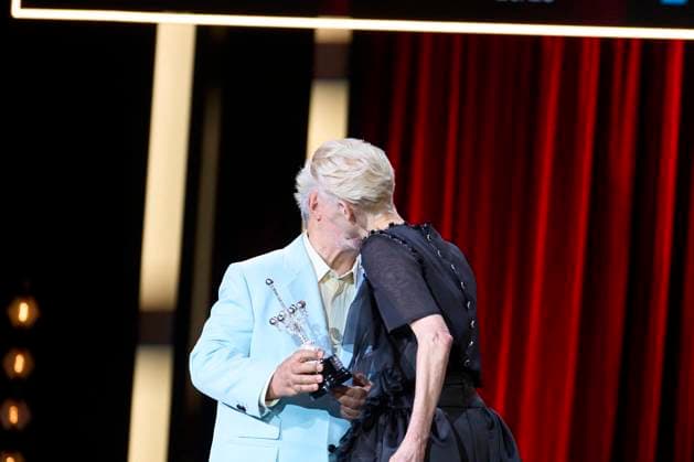 San Sebastian Film Festival - Pedro Almodovar Awarded Tilda Swinton, Pedro Almodovar attends the delivery of the Donosti Award to Pedro Almodovar during 72nd San Sebastian International Film Festival at Kursaal Palace on September 26, 2024 in Donostia San Sebastian, Spain Photo by ABACAPRESS.COM San Sebastian Euskadi Spain  Copyright: xABACAx