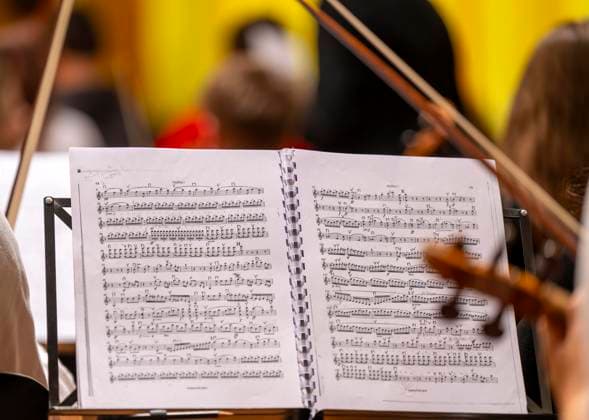 26 09 2024, International Classical Music Festival Festival of Nations 2024, at the Kurhaus Bad Wörishofen in Unterallgäu, sheet music for Beethovens Pastoral 26 09 2024, Classical Music Festival Bad Wörishofen 26 09 2024, Classical Music Festival Bad Wörishofen