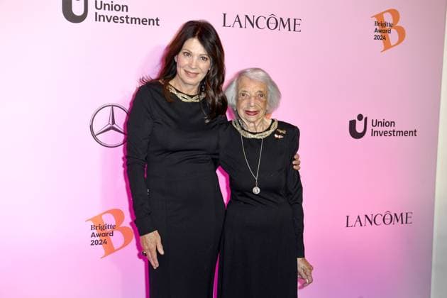 BRIGITTE AWARD 2024 Iris Berben and Margot Friedländer at the BRIGITTE AWARD 2024 at the Bertelsmann Representative Office in Berlin Copyright: xEventpressxBerndtx