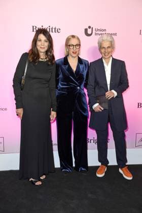 BRIGITTE AWARD 2024 Iris Berben, Susanna Riethmüller Editor-in-Chief BRIGITTE , Dr. Marie Agnes Strack Zimmermann at the BRIGITTE AWARD 2024 in the Bertelsmann Representative Office in Berlin Copyright: xEventpressxBerndtx
