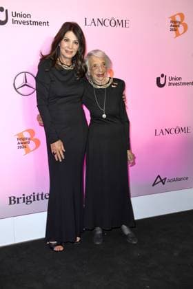 BRIGITTE AWARD 2024 Iris Berben and Margot Friedländer at the BRIGITTE AWARD 2024 at the Bertelsmann Representative Office in Berlin Copyright: xEventpressxBerndtx