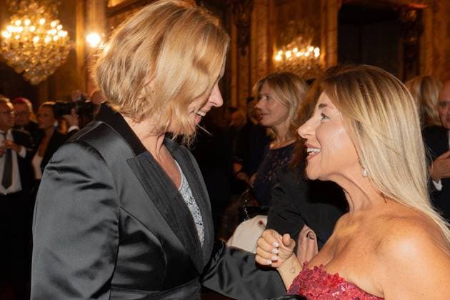 **NO WEB AND NEWSPAPERS ONLY FOR ITALY** International Magna Grecia Award to HSH Albert II of Monaco. In the photo: Anne Eastwood and Manuela Ruosi  Copyright: xRomax xipa-agency.netx xRomax IPA_Agency_IPA50087928