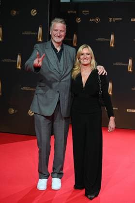 Producer Michael Souvignier and ARD weather presenter Claudia Kleinert attend the German Television Award gala and ceremony in Cologne