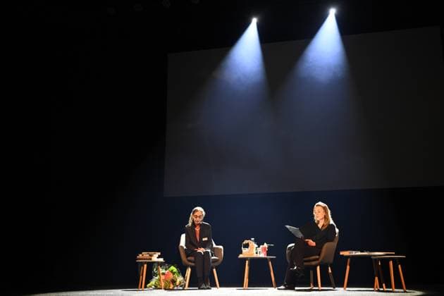 GOTHENBURG, SWEDEN 20240928 American author Joyce Carol Oates TV is awarded The Mermaid, the Book Fairs newly established literary prize during the Gothenburg Book Fair on Saturday GOTHENBURG, SWEDEN x10080x  Copyright: xFredrikxSandberg TTx BOKMÄSSAN 2024 JOYCE CAROL OATES kC8vwjjZu9w