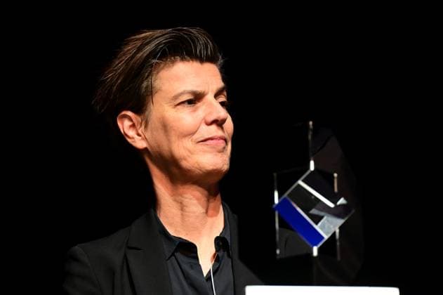 29 09 2024 xkhx Kassel, Opera House of the State Theater Awarding of the Citizens Prize The Glass of Reason to the author and publicist Carolin Emcke Picture shows the prizewinner Carolin Emcke KH