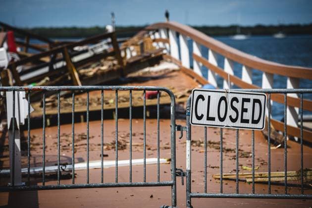 Bilder des Jahres 2024, News 09 September News Themen der Woche KW39 News Bilder des Tages September 29, 2024, Dunedin, Florida, USA: The DUNEDIN MARINA suffered severe damage to docked boats and and the entire pier was destroyed due to the adverse affects of the record high storm surge caused by HURRICANE HELENE. Dunedin USA - ZUMAd256 20240929_znp_d256_011 Copyright: xDavexDeckerx