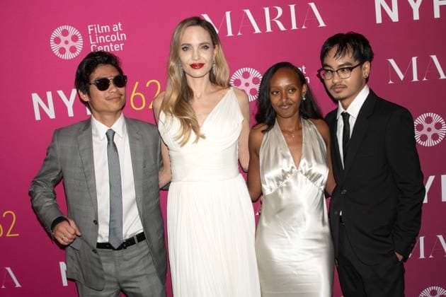 Maria Premiere - 62nd New York Film Festival Featuring: Pax Thien Jolie-Pitt, Angelina Jolie, Zahara Marley Jolie and Maddox Chivan Jolie-Pitt Where: New York, New York, United States When: 29 Sep 2024 Credit: Janet Mayer INSTARimages.com EDITORIAL USE ONLY. NOT FOR USE BY NEWSPAPERS BASED IN THE UK. Copyright: xx instar54181966