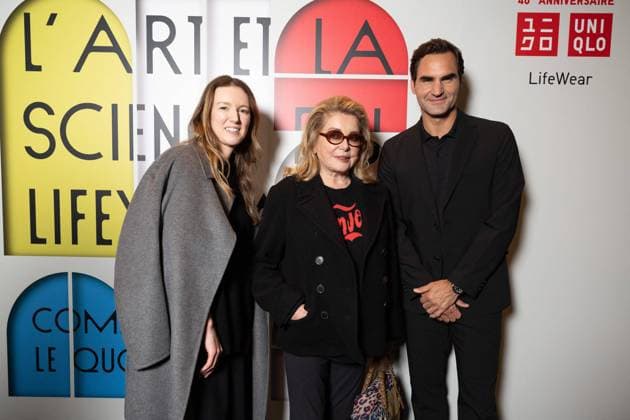 Bilder des Jahres 2024, Entertainment 09 September Entertainment Themen der Woche KW40 Uniqlo Evening at Pavillon Vendôme during Paris Fashion Week Clare Waight Keller, Catherine Deneuve, Roger Federer Uniqlo Evening The Art and Science of LifeWear at Pavillon Vendôme during Paris Fashion Week on September 30, 2024 Jérémy Melloul Bestimage Uniqlo Evening The Art and Science of LifeWear at Pavillon Vendôme during Paris Fashion Week on September 30, 2024 Paris France  Copyright: xJeremyxMelloulx xBestimagexJeremyxMelloulx xBestimagex