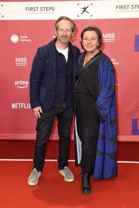 FIRST STEPS 2024 award ceremony Fabian Busch with Sunny Scheucher at the FIRST STEPS 2024 award ceremony at the Theater des Westens in Berlin Copyright: xEventpressxBerndtx