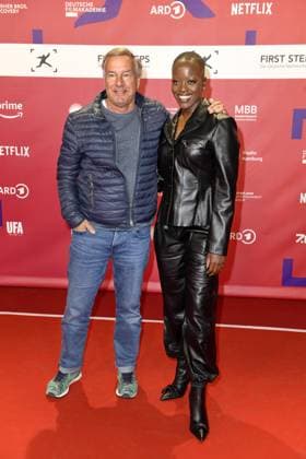 FIRST STEPS 2024 award ceremony Nico Hofmann and Florence Kasumba at the FIRST STEPS 2024 award ceremony at the Theater des Westens in Berlin Copyright: xEventpressxBerndtx