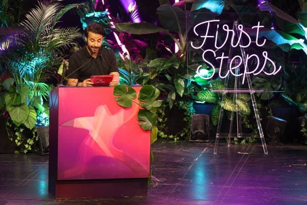 FIRST STEPS 2024 award ceremony Hüseyin Tabak award ceremony on stage at the FIRST STEPS 2024 award ceremony on September 30 at the Theater des Westens 30 09 2024 Copyright: xEventpressx xFuhrx