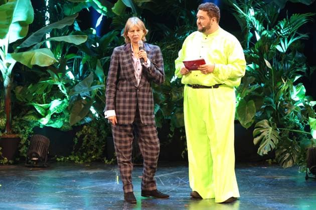 FIRST STEPS 2024 award ceremony Bella Halben and Daniel Zillmann award ceremony on stage at the FIRST STEPS 2024 award ceremony on September 30 at the Theater des Westens 30 09 2024 Copyright: xEventpressx xFuhrx