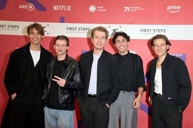 Arne Carlos Böttcher, Paul Sundheim, Laszlo Branko Breiding, Riccardo Campione and Moritz Bäckerling at the 25th presentation of the First Steps Awards 2024 at the Theater des Westens Berlin, 30 09 2024 Foto:xF.xKernx xFuturexImagex first_steps_4726