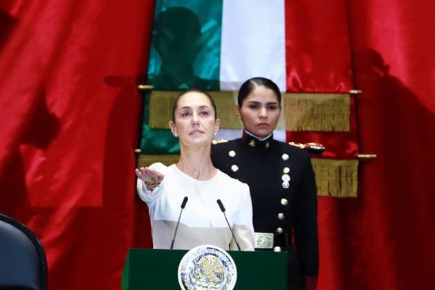 Mexico s incoming President Claudia Sheinbaum Pardo taking office as the new female President of Mexico during the inauguration ceremony at the Congress of the Union. on October 1, 2024 in Mexico City, Mexico. Mexico City Mexico - ZUMAe321 20241001_zia_e321_018 Copyright: xCarlosxSantiagox