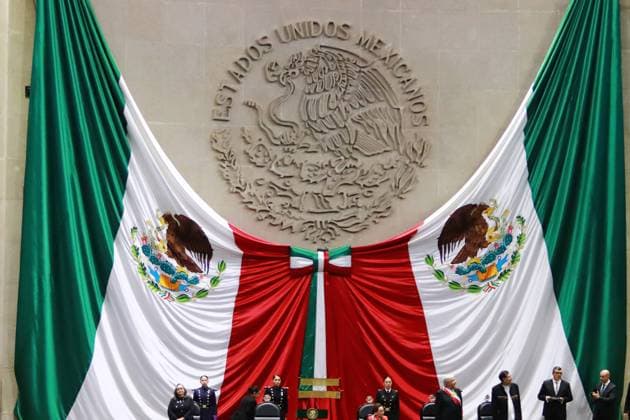 President of the Chamber of Deputies Ifigenia MartoÂ­nez during the Claudia Sheinbaum inauguration ceremony at the Congress of the Union. on October 1, 2024 in Mexico City, Mexico. Mexico City Mexico - ZUMAe321 20241001_zia_e321_008 Copyright: xCarlosxSantiagox