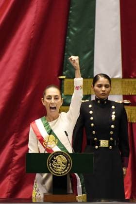 October 1, 2024, Mexico, Mexico, USA: Claudia Sheinbaum was sworn in as president of Mexico during a ceremony at the Congress of Mexico on Tuesday, October 1, 2024, in Mexico City. She makes history as the first female president of the country. OCTAVIO GOMEZ PINA PI Mexico USA - ZUMAp124 20241001_zaa_p124_001 Copyright: xOctavioxGomezxPinax