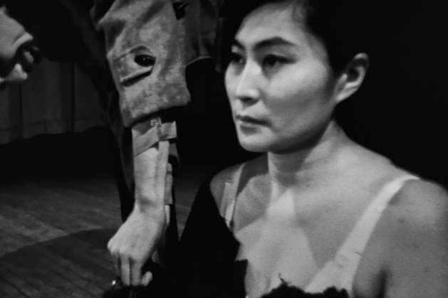 Solo exhibition Music of the Mind by Yoko Ono in Düsseldorf Film projected on the wall ent