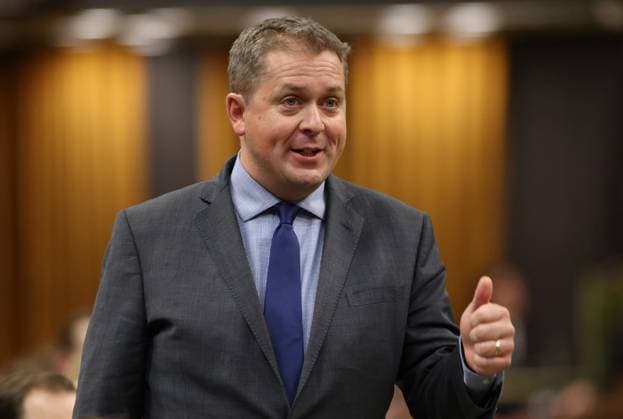 October 3, 2024, Ottawa, On, Canada: Conservative MP and House Leader of the Official Opposition Andrew Scheer rises during Question Period in the House of Commons on Parliament Hill in Ottawa, Thursday, Oct. 3, 2024. Ottawa Canada  - ZUMAc35_ 20241003_zaf_c35_112 Copyright: xPatrickxDoylex