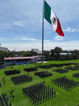 October 3, 2024, Mexico, Mexico, USA: Mexico s President Claudia Sheinbaum delivers a speech during her inauguration ceremony as the new Supreme Commander of the Mexican Armed Forces at Campo Marte in Mexico City on Thursday October 3, 2024. PRESIDENCIA POOL PI Mexico USA - ZUMAp124 20241003_zaa_p124_051 Copyright: xPresidenciax