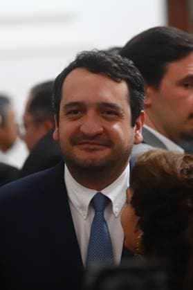 Andro s Manuel LoÂ³pez Beltran, son of former president Andro s Manuel LoÂ³pez Obrador attends the constitutional swearing in as Mexico City Head of Government, of Clara Brugada Molina in the Congress of Mexico City. on October 5, 2024 in Mexico City, Mexico. Mexico City Mexico - ZUMAe321 20241005_zia_e321_051 Copyright: xCarlosxSantiagox