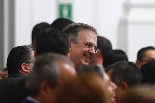 Ministry of Economy Marcelo Ebrard, attends the Clara Brugada Molina swearing-in ceremony as Mexico City Head of Government at the Congress of Mexico City. on October 5, 2024 in Mexico City, Mexico. Mexico City Mexico - ZUMAe321 20241005_zia_e321_057 Copyright: xCarlosxSantiagox