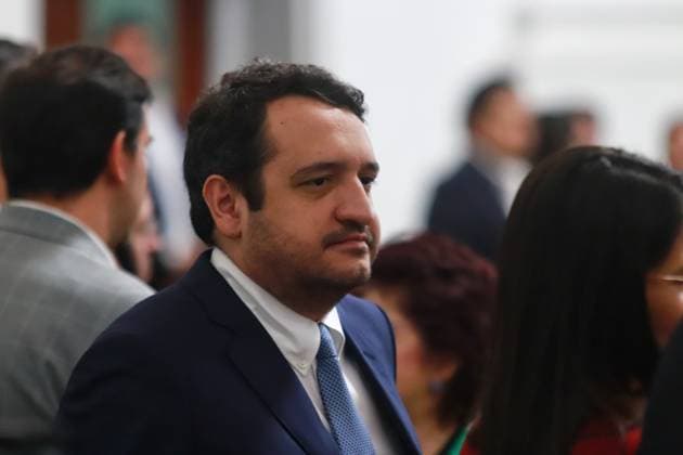 Andro s Manuel LoÂ³pez Beltran, son of former president Andro s Manuel LoÂ³pez Obrador attends the constitutional swearing in as Mexico City Head of Government, of Clara Brugada Molina in the Congress of Mexico City. on October 5, 2024 in Mexico City, Mexico. Mexico City Mexico - ZUMAe321 20241005_zia_e321_054 Copyright: xCarlosxSantiagox