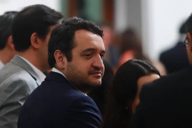 Andro s Manuel LoÂ³pez Beltran, son of former president Andro s Manuel LoÂ³pez Obrador attends the constitutional swearing in as Mexico City Head of Government, of Clara Brugada Molina in the Congress of Mexico City. on October 5, 2024 in Mexico City, Mexico. Mexico City Mexico - ZUMAe321 20241005_zia_e321_055 Copyright: xCarlosxSantiagox