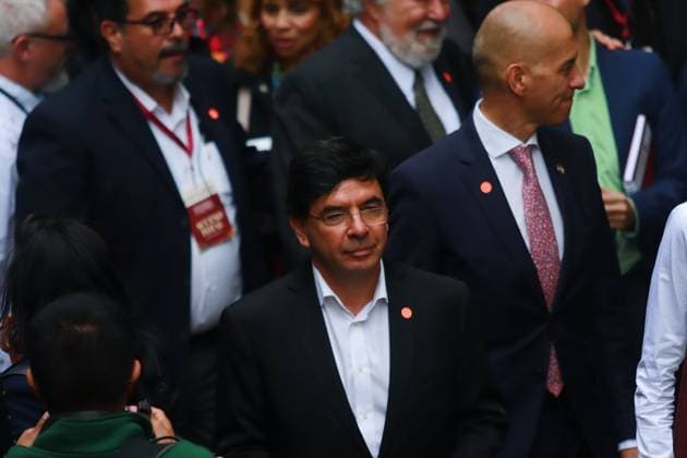 JesoÂºs RamoÂ­rez Cuevas, coordinator o advisors to the Mexican governmen, attends the Clara Brugada Molina swearing-in ceremony as Mexico City Head of Government at the Congress of Mexico City. on October 5, 2024 in Mexico City, Mexico. Mexico City Mexico - ZUMAe321 20241005_zia_e321_137 Copyright: xCarlosxSantiagox