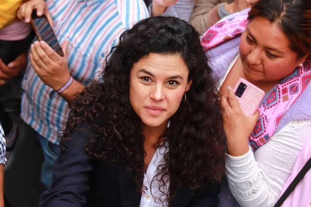 President of the political party Movimiento de Regeneracion Nacional (Morena) Luisa Maria Alcalde, attends the Clara Brugada Molina swearing-in ceremony as Mexico City Head of Government at the Congress of Mexico City. on October 5, 2024 in Mexico City, Mexico. Mexico City Mexico - ZUMAe321 20241005_zia_e321_130 Copyright: xCarlosxSantiagox