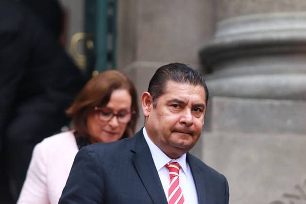 Alejandro Armenta, governor-elect of Puebla, attends the Clara Brugada Molina swearing-in ceremony as Mexico City Head of Government at the Congress of Mexico City. on October 5, 2024 in Mexico City, Mexico. Mexico City Mexico - ZUMAe321 20241005_zia_e321_139 Copyright: xCarlosxSantiagox