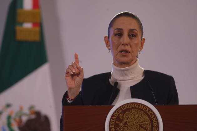 Mexico s first female president, Claudia Sheinbaum Pardo, speaks during an briefing conference, where she presented the National Security Strategy, at the National Palace. on October 8, 2024 in Mexico City, Mexico. Mexico City Mexico - ZUMAe321 20241008_zia_e321_005 Copyright: xIanxRoblesx