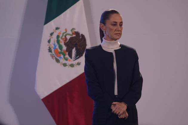 Mexico s first female president, Claudia Sheinbaum Pardo, speaks during an briefing conference, where she presented the National Security Strategy, at the National Palace. on October 8, 2024 in Mexico City, Mexico. Mexico City Mexico - ZUMAe321 20241008_zia_e321_021 Copyright: xIanxRoblesx