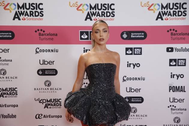 Photocall prior to the Los40 Music Awards 2024 nominees dinner Ana Mena during the photocall prior to the Los40 Music Awards 2024 nominees dinner, on October 8, 2024, in Barcelona, Cataluna Spain During todays evening the artists and bands that will compete for the different awards LOS40 Music Awards Santander 2024 will change venue this year and will be held on November 8 at the Palau Sant Jordi in Barcelona The awards will warm up with the Music Week, seven days of concerts in every corner of the city Kike Rincó Barcelona Espana Barcelona Espana Espana Espana Espana  Copyright: xKikexRinconx 6265258