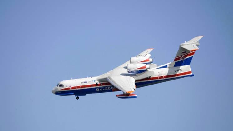 Moscow Russia Zhukovsky Airfield 31 August 2019: Demonstration flight of a jet multipurpose amphibious aircraft be-200 the international aerospace salon MAKS-2019 Moscow Russia Zhukovsky Airfield 31 August 2019: Demonstration flight of a jet multipurpose amphibious aircraft be-200 the international aerospace salon MAKS-2019. Moscow Russia Zhukovsky Airfield 31 August 2019: Demonstration flight of a jet multipurpose amphibious aircraft be-200 the international aerospace salon MAKS-2019. Copyright: xZoonar.com AlexanderxStrelax 18321613