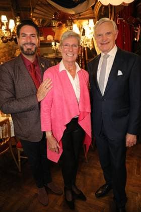 08 10 2024, Marchfelderhof Deutsch Wagram, Award of the Golden Johann Strauss 2024, traditional award ceremony by the Johann Strauss Society Vienna, pictured Clemens Unterreiner, Trixi Schuba, Thomas Schäfer Elmayer, Award of the Golden Johann Strauss 2024