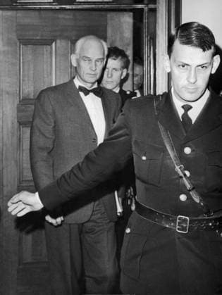 Original caption SPY COLONEL WENNERSTRÖM IN COURT On Thursday morning, there were attachment hearings in the Wennerström case at the eighth department of the town hall court Colonel Wennerström brings into the court persons Stig Wennerström sites STOCKHOLM SWEDEN sp sw x5600x  Copyright: xXxXxXx WENNERSTRÖM , STIG