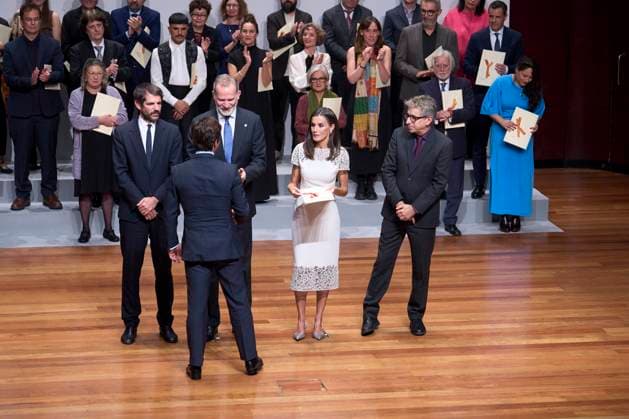 Spanish Royals attends the delivery of the National Culture Awards 2022-2023 King Felipe VI of Spain, Queen Letizia of Spain, Ernest Urtasun attends the delivery of the National Culture Awards 2022-2023 at Reina Sofia Museum on October 10, 2024 in Madrid, Spain Photo by IMAGO MPG Madrid Reina Sofia Museum Madrid Spain  Copyright: xMPGx