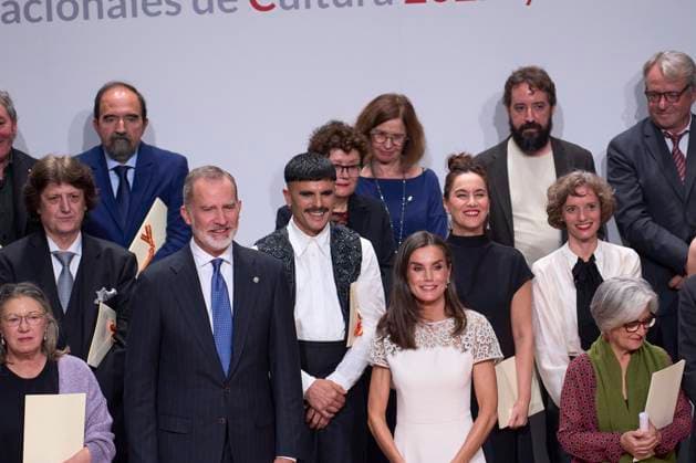 10-10-2024 Madrid Queen Letizia and King Felipe attend the award ceremony of the 2022 and 2023 national culture awards at the Museo Nacional de Arte in Madrid. No Spain Â  Copyright: xPPEx