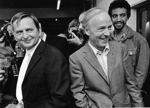 ARKIV 1973 - C H Hermansson ledare för (vpk) med Olof Palme. STOCKHOLM SWEDEN PB-KOD: 34 x34x *** ARCHIVES 1973 C H Hermansson leader of vpk with Olof Palme STOCKHOLM SWEDEN PB KOD 34 x34x  Copyright: xLARSxNYBERGx PALME OCH HERMANSSON