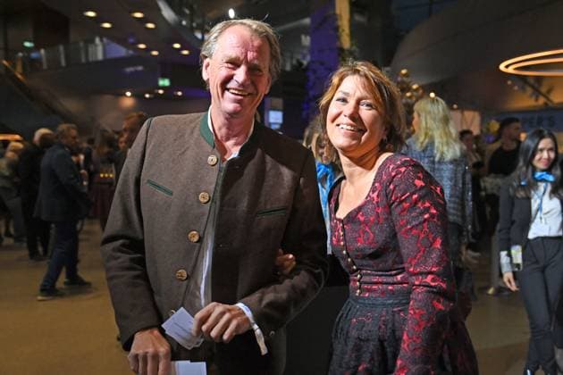 Markus WASMEIER with his wife Brigitte Bavarian Sports Award 2024 at BMW Welt, Red Carpet, Red Carpet on 12 10 2024