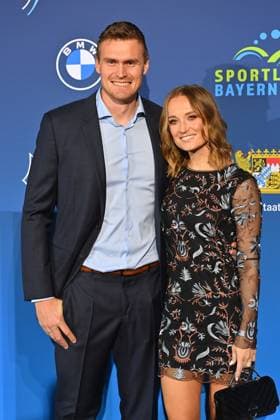 Nele SCHENKER with husband Hannes Ocik Bavarian Sports Award 2024 at BMW Welt, red carpet, red carpet on 12 10 2024