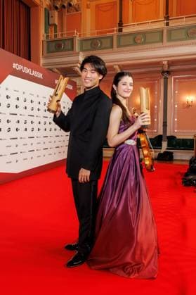 Award Opus Klassik 2024 Bruce Liu and Maria Duenas Fernandez at the presentation of the Opus Klassik Award 2024 at the Konzerthaus Berlin on 13 10 2024 in Berlin Copyright: xEventpressxKochanx