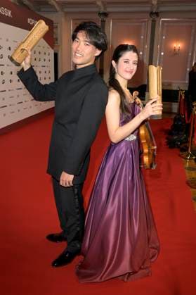 Bruce Liu and Maria Duenas at the Opus Klassik 2024 award ceremony at the Konzerthaus am Gendarmenmarkt Berlin, 13 10 2024 Foto:xF.xKernx xFuturexImagex opus2024_4152