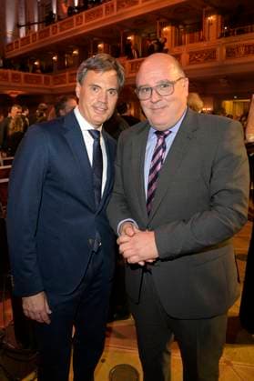 Norbert Himmler with guest at the Opus Klassik 2024 award ceremony at the Konzerthaus am Gendarmenmarkt Berlin, 13 10 2024 Foto:xF.xKernx xFuturexImagex opus2024_4174