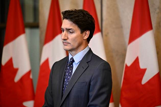 October 14, 2024, Ottawa, On, CAN: Prime Minister Justin Trudeau participates in a news conference on the investigative efforts related to violent criminal activity occurring in Canada with connections to India, on Parliament Hill in Ottawa, on Monday, Oct. 14, 2024. Ottawa CAN  - ZUMAc35_ 20241014_zaf_c35_047 Copyright: xJustinxTangx