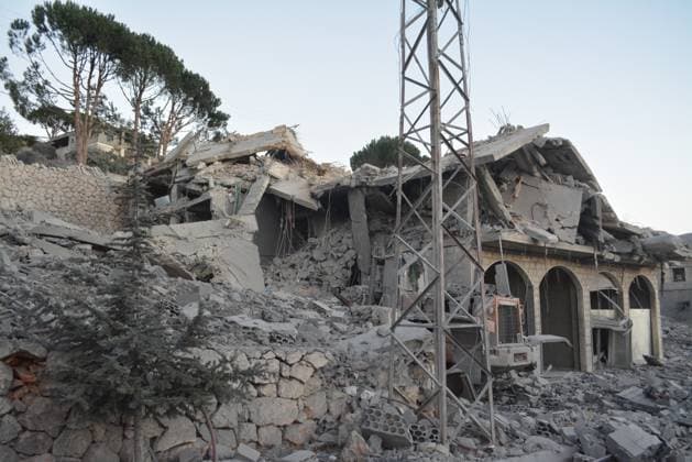 (241015) -- QALIYA, Oct. 15, 2024 -- This photo shows destruction caused by Israeli airstrikes in Qaliya, Lebanon, on Oct. 14, 2024. (Photo by Xinhua) LEBANON-QALIYA-ISRAELI AIRSTRIKE TaherxAbuxHamdan 