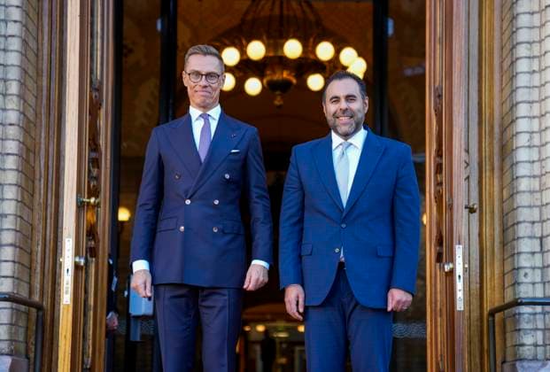 The Finnish presidential couple visit Oslo Oslo 20241015 Finnish President Alexander Stubb l h meets Storting President Masud Gharahkhani left and the Foreign Affairs and Defense Committee at the Storting Photo Heiko Junge NTB Oslo Norway 1052553681st EDITORIAL USE ONLY Ref BNC POL1052553681st jpg  Copyright: xHeikoxJungex xNTBx